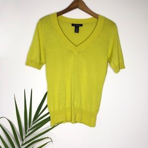 White House Black Market Yellow Blouse